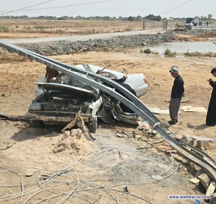 مصرع سائق إثر اصطدام مركبته بعمود كهرباء شمال الناصرية