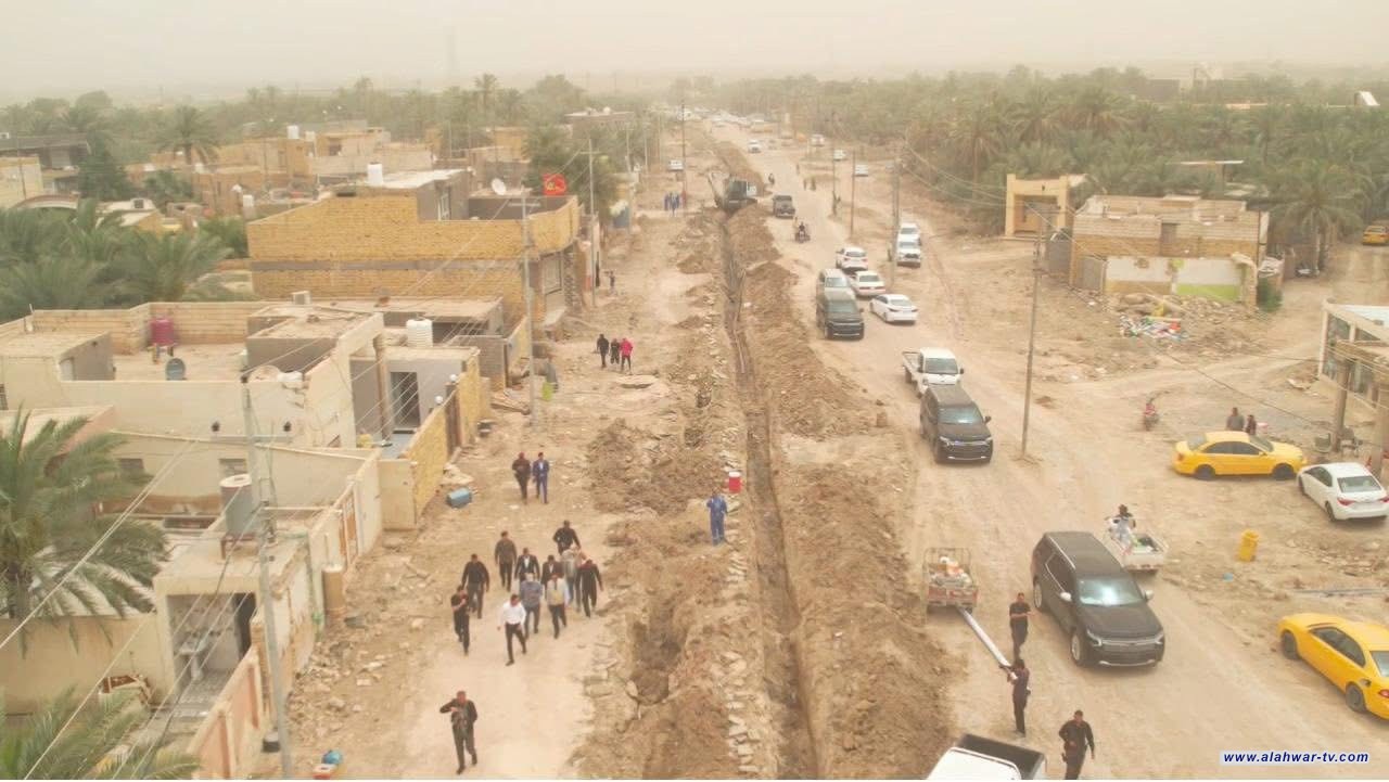 محافظ ذي قار: تقدم العمل بمشروع شارع السايدين بناحية اور