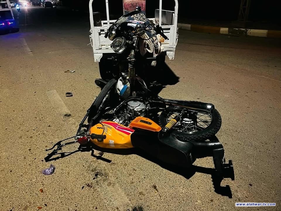 إصابة ثلاثة أشخاص في حادث تصادم دراجتين ناريتين شمال الناصرية