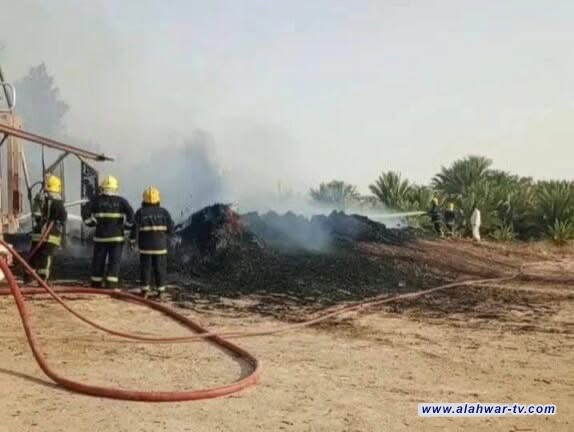 احتراق مضيف أحد شيوخ عشائر البدور غرب الناصرية