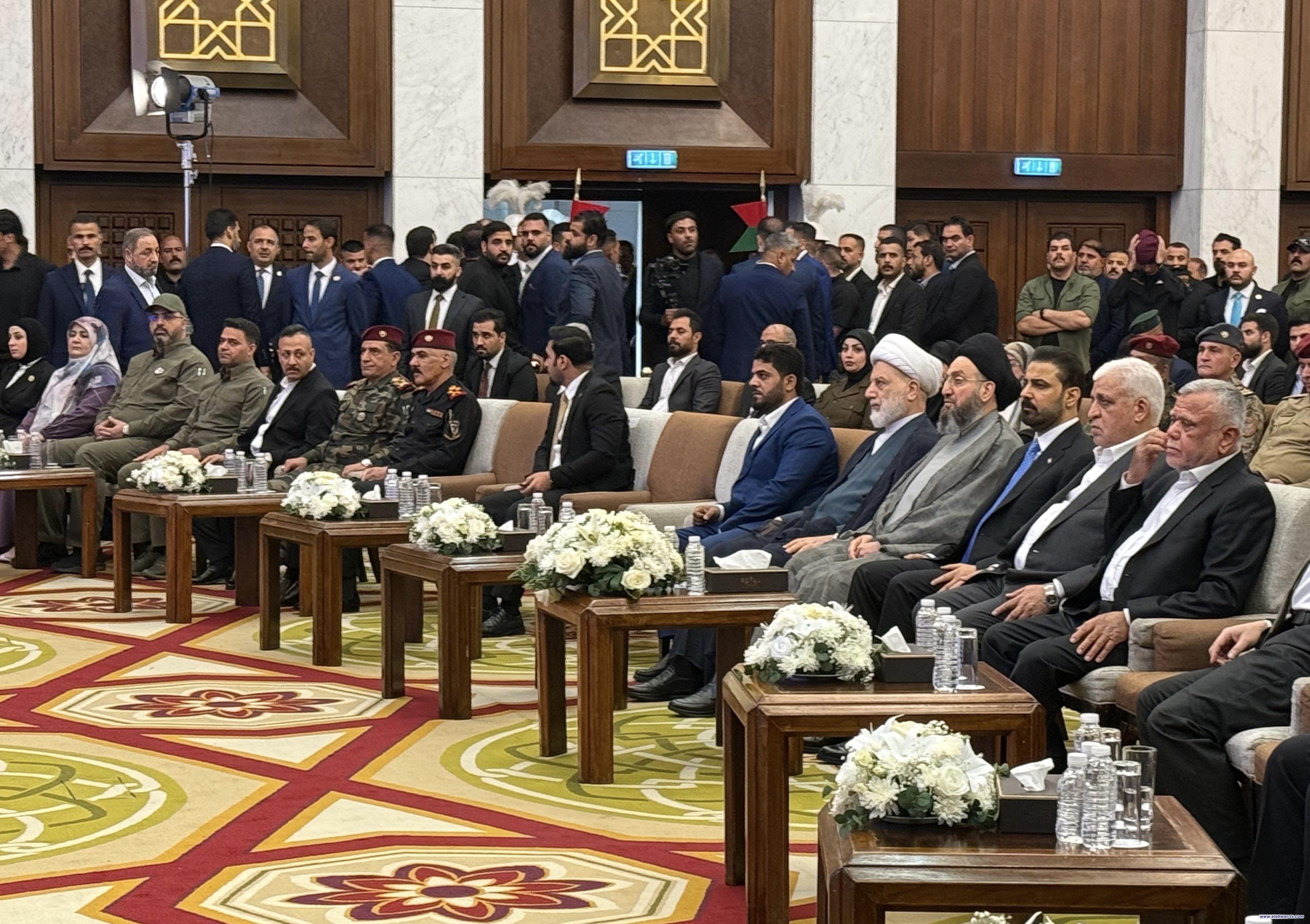 بدء الحفل الرسمي لمناسبة الذكرى السنوية الثانية عشرة لتأسيس هيئة الحشد الشعبي