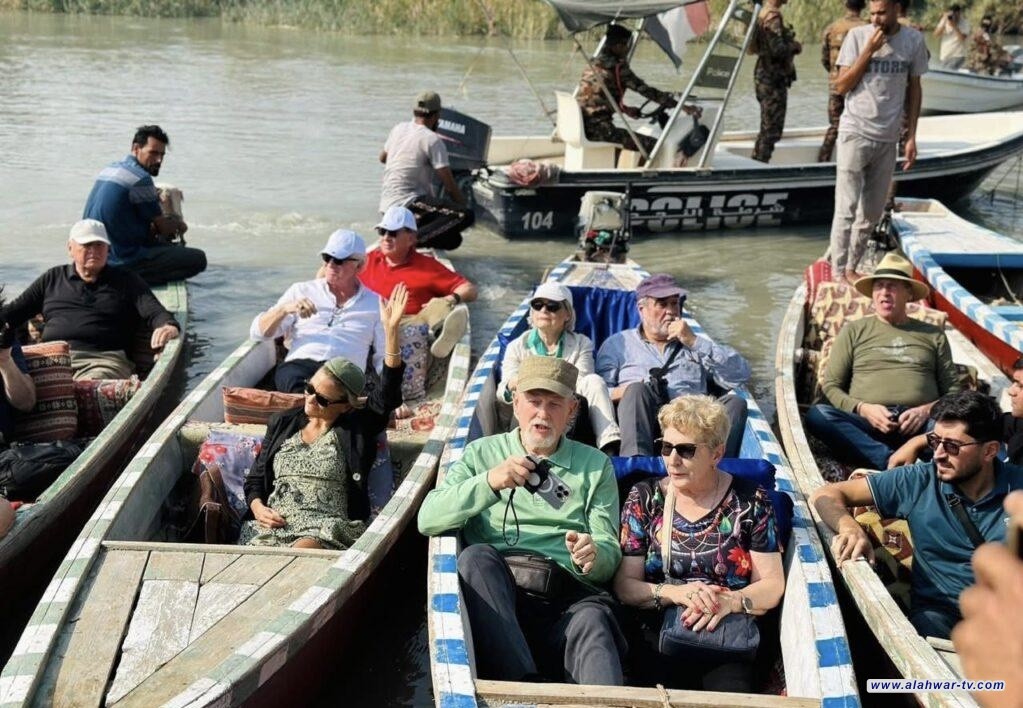 سياح من ألمانيا والصين وأمريكا في ضيافة أهوار الجبايش