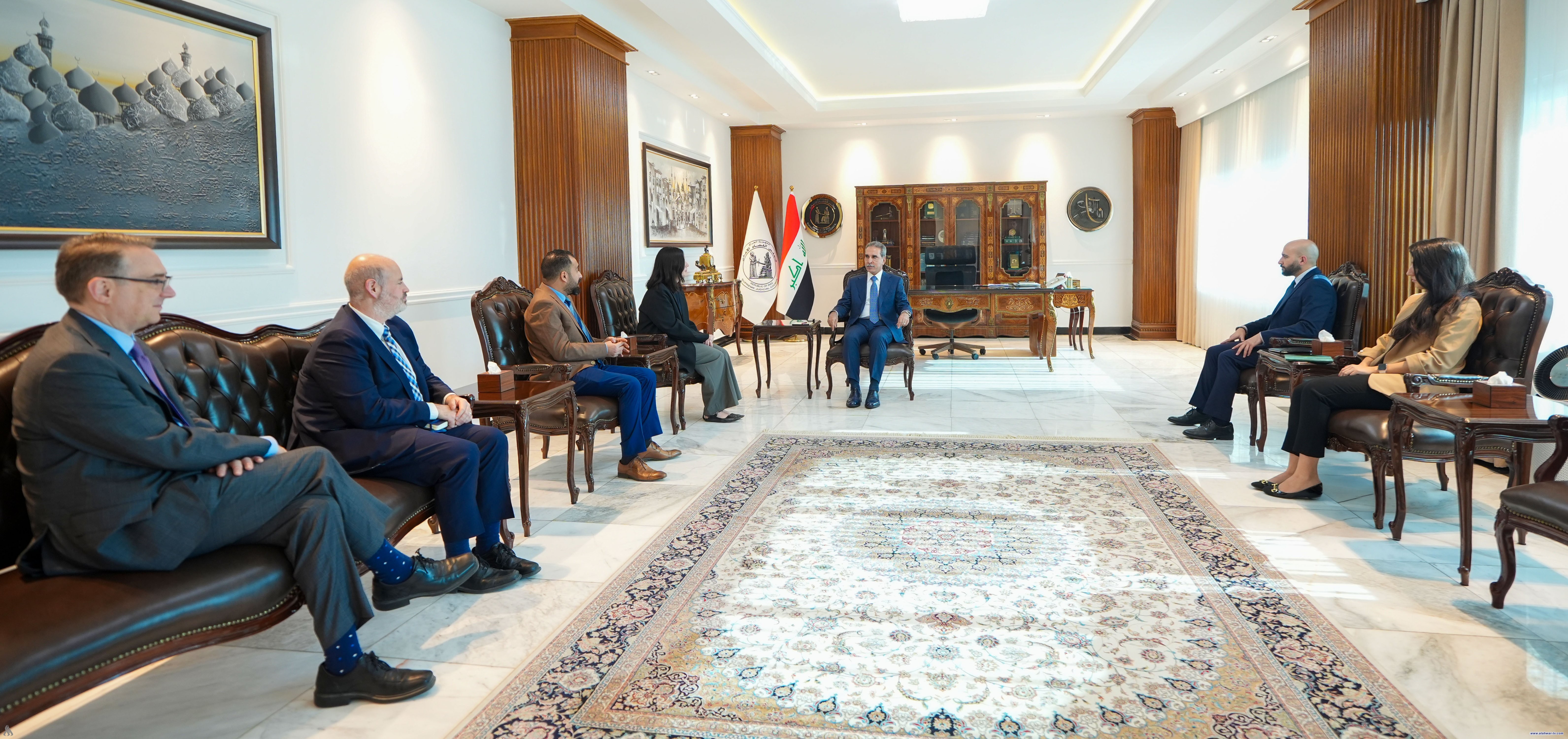 زيدان يوضح لوفد مبادرة العراق في المجلس الأطلسي دور القضاء بانتخابات مجلس النواب