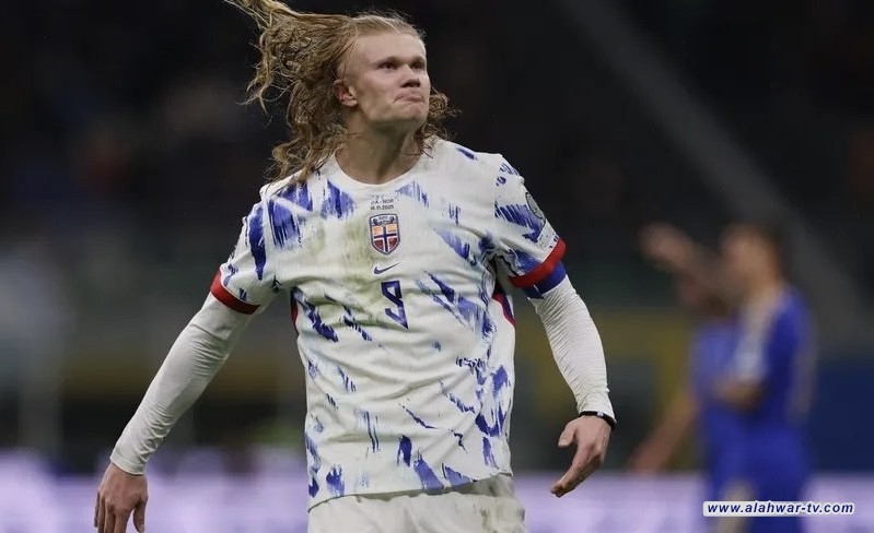 هالاند يعادل رقم ليفاندوفسكي في تصفيات كأس العالم