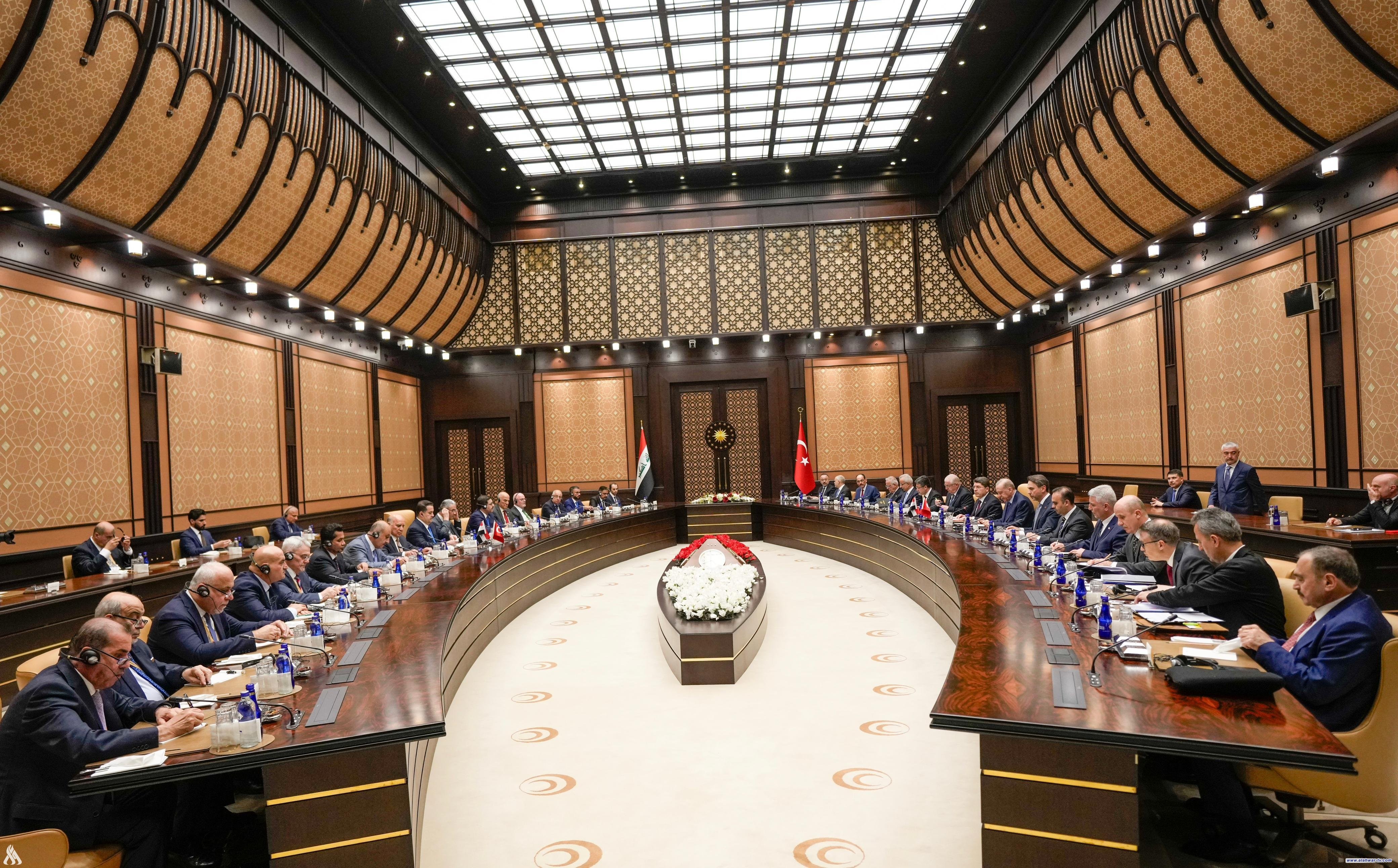 انطلاق أعمال الاجتماع الرابع لمجلس التعاون الستراتيجي بين العراق وتركيا