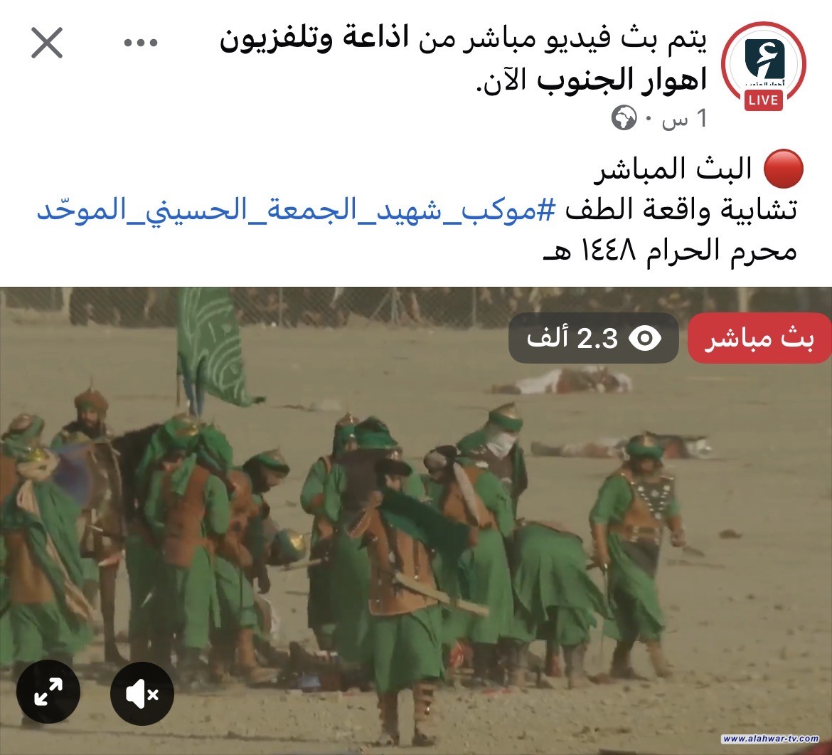 تشابيه واقعة الطف تُجسّد ملحمة كربلاء وسط حضور جماهيري واسع في سوق الشيوخ