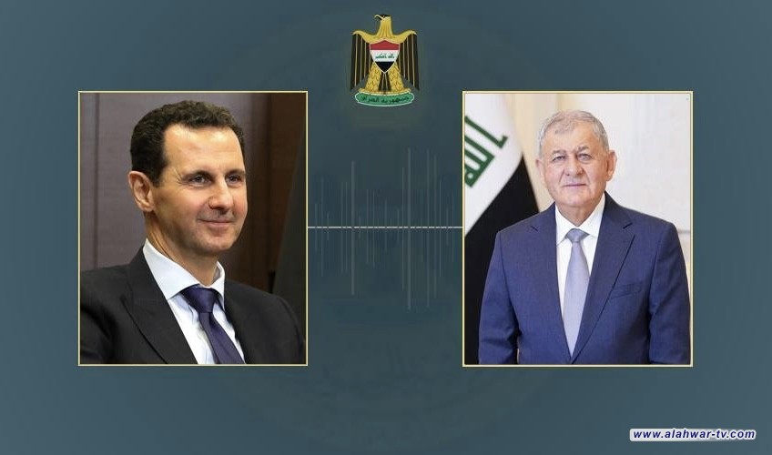 رئيس الجمهورية ونظيره السوري يؤكدان ضرورة تعزيز العلاقات الثنائية وتطويرها