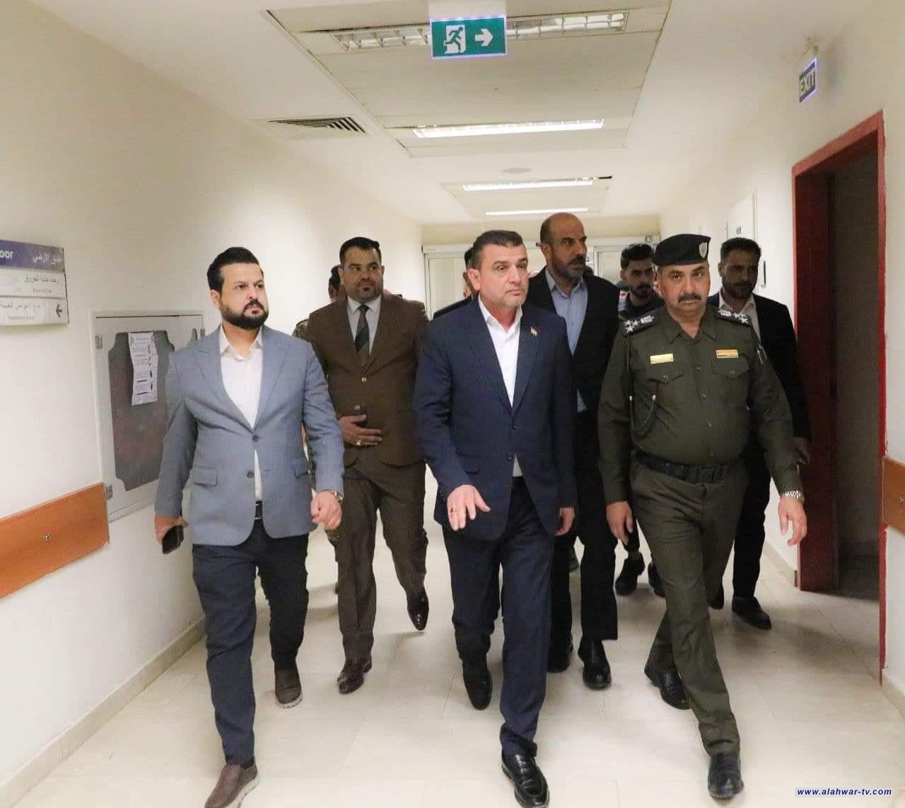 محافظ ذي قار يتفقد مستشفى الناصرية العام للإطلاع على مجمل الخدمات الصحية المقدمة للمراجعين والوقوف على بعض المشاكل والمعوقات وإيجاد الحلول المناسبة لها