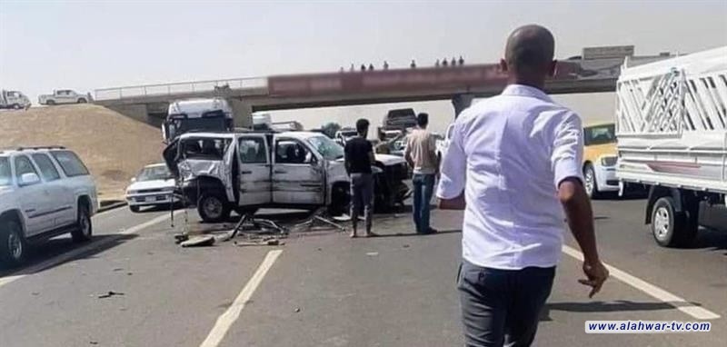 حادث مروري يودي بحياة شقيق وزيرة الهجرة على الطريق السريع جنوب الناصرية