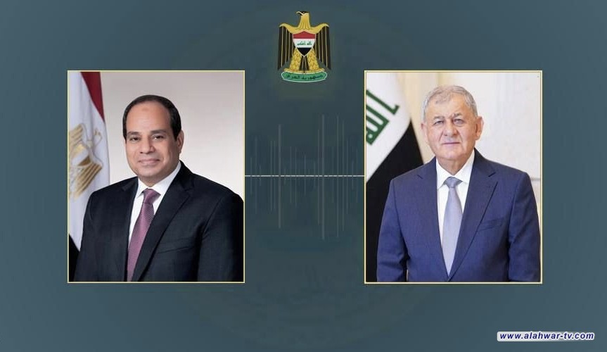 العراق ومصر يؤكدان على أهمية الوقف الفوري للحرب وتقديم الدعم والإسناد للشعب الفلسطيني