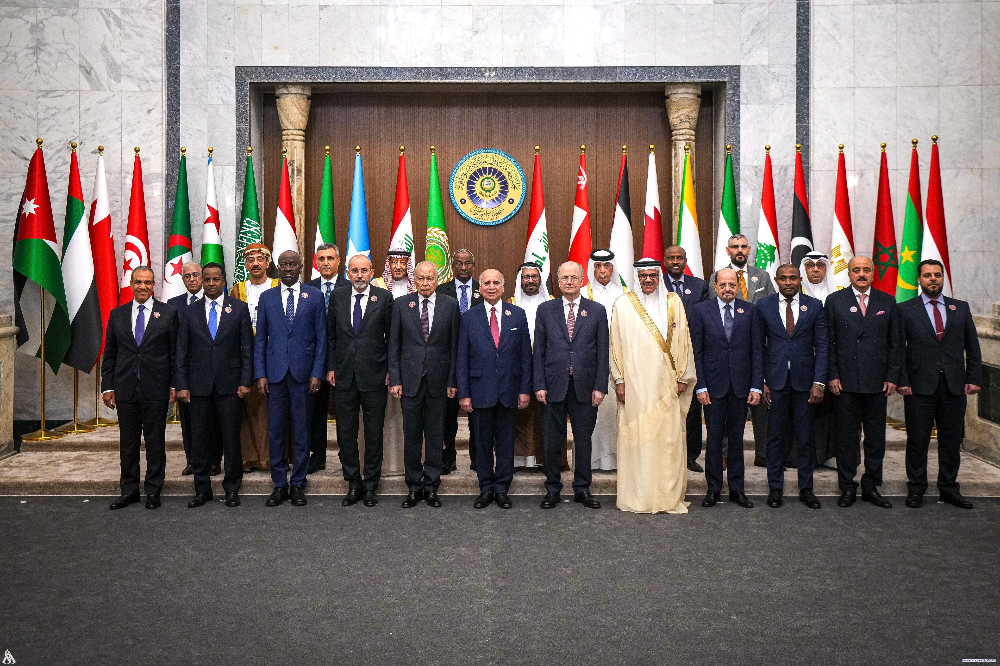 وزير الخارجية يعلن انتهاء أعمال الجلسة الافتتاحية على مستوى وزراء خارجية الدول العربية ببغداد