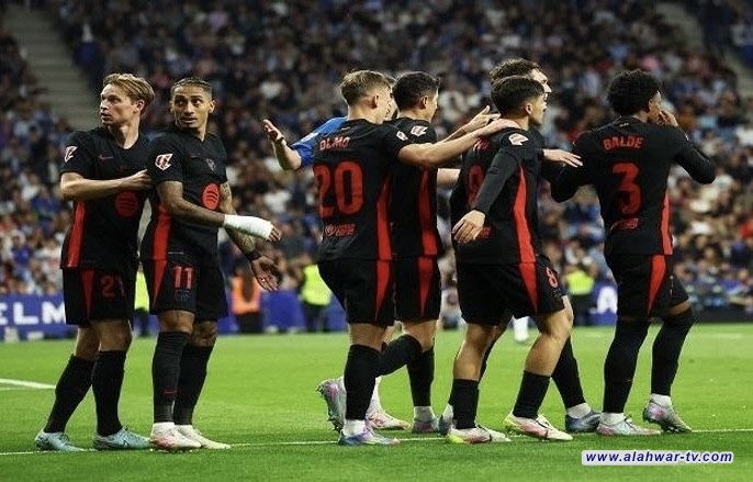 برشلونة يهزم إسبانيول ويحسم لقب الليجا