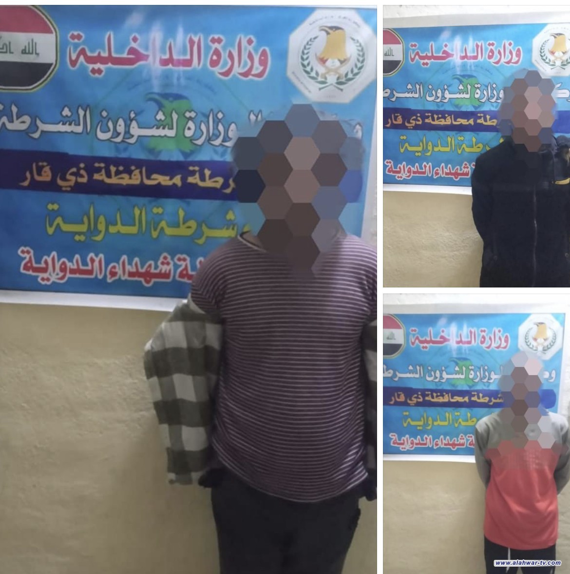 شرطة ذي قار بالتعاون مع المواطنين القبض على 3 متهمين لانتهاكم حرمة مساكن بقضاء الدواية