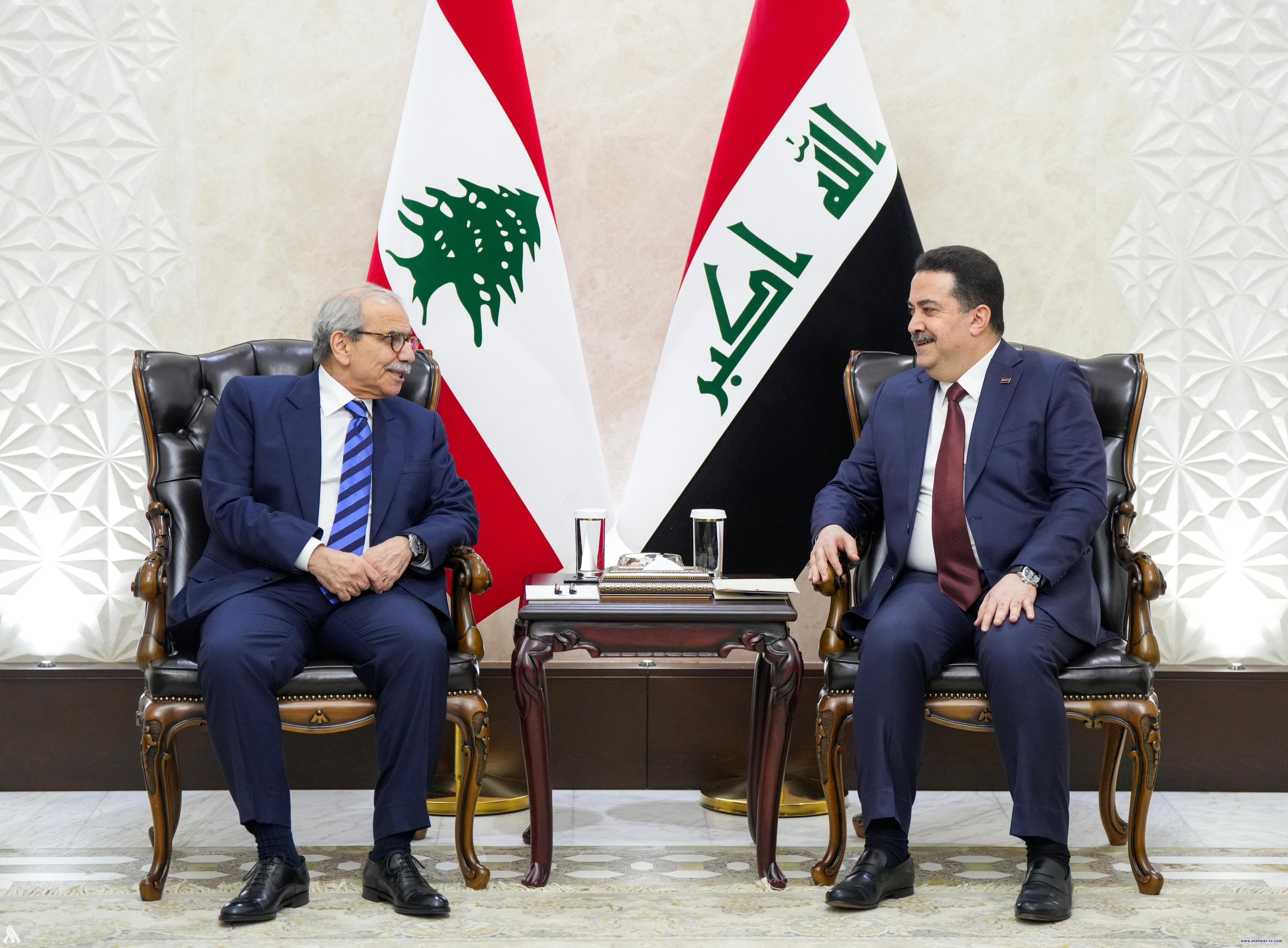 رئيس الوزراء يؤكد لنظيره اللبناني ضرورة العمل لحل الأزمات والمضي نحو التنمية