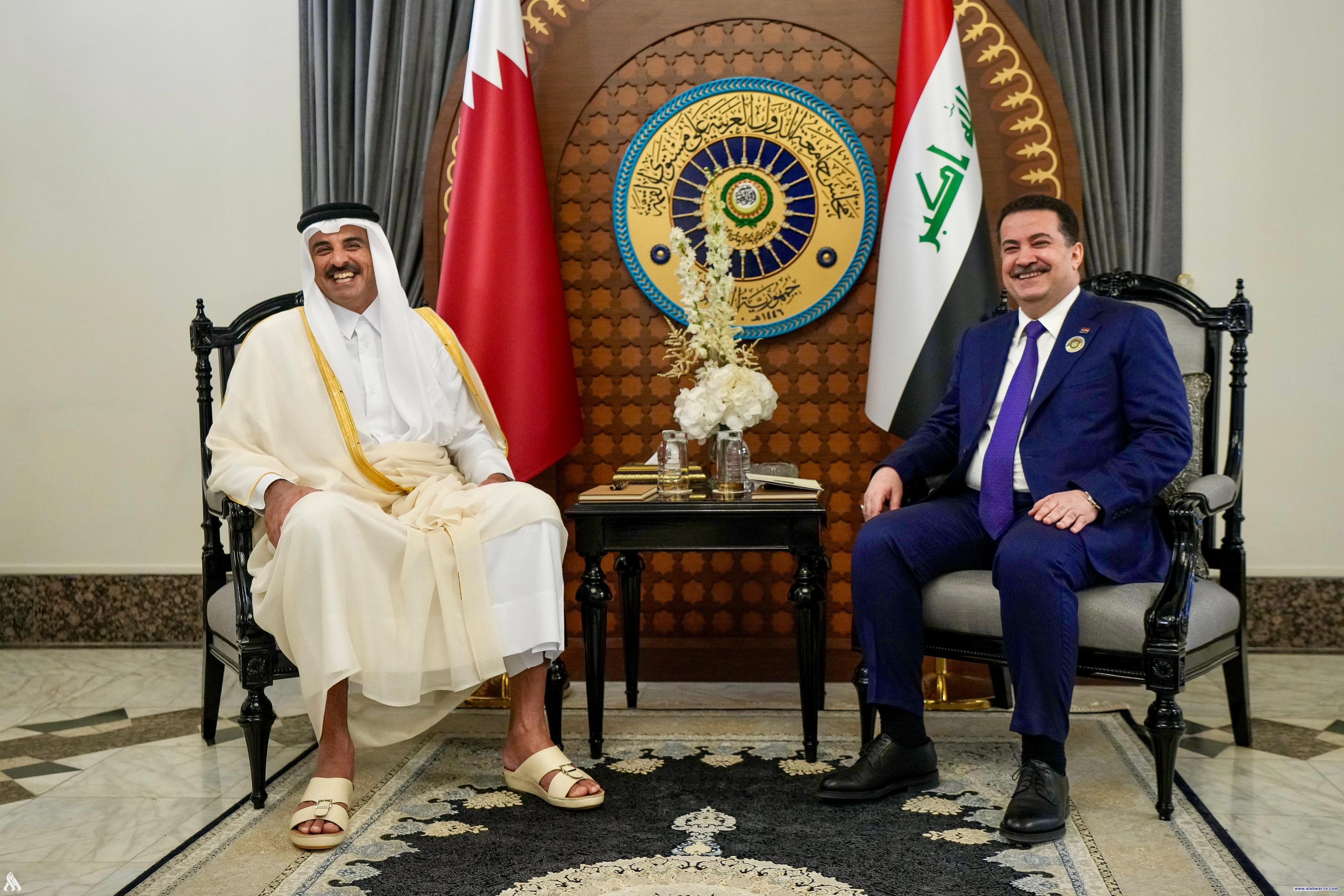 رئيس الوزراء يبحث مع أمير قطر العلاقات الثنائية ومستجدات الأوضاع الإقليمية والدولية