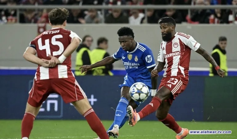 مبابي يقود ريال مدريد للفوز على أولمبياكوس في دوري الأبطال