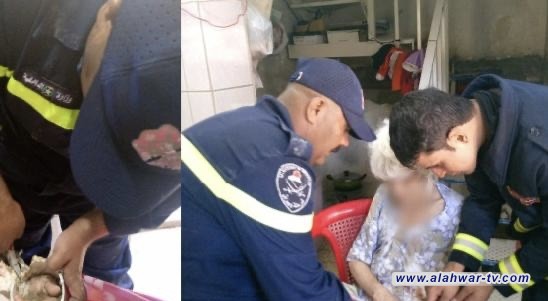 الدفاع المدني تحرر امرأة علقت يدها في فتحة الصرف الصحي ببغداد