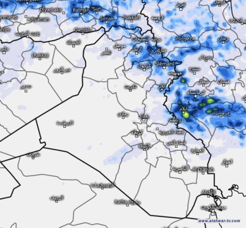 الأنواء الجوية: أمطار متفرقة غداً الإثنين تتركز في شمال وشرق البلاد