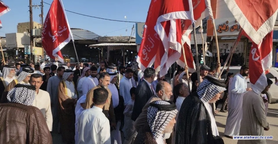 عشائر سوق الشيوخ تنظم مسيرة تأييدا للضربة الإيرانية