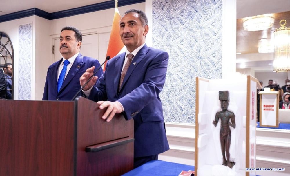 السوداني يتسلّم قطعة أثرية تعود إلى العصر السومري من متحف أمريكي