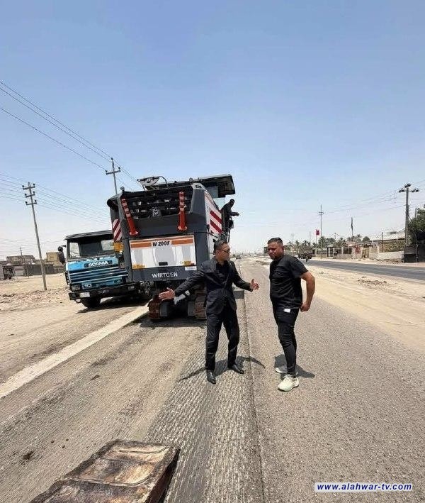 انطلاق أعمال إكساء السايد القديم لطريق الناصرية سوق الشيوخ ضمن مشاريع إنعاش الأهوار