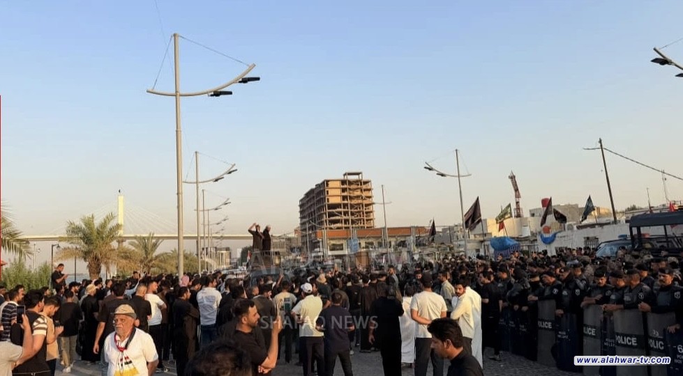 تظاهرات غاضبة أمام القنصلية الكويتية في البصرة