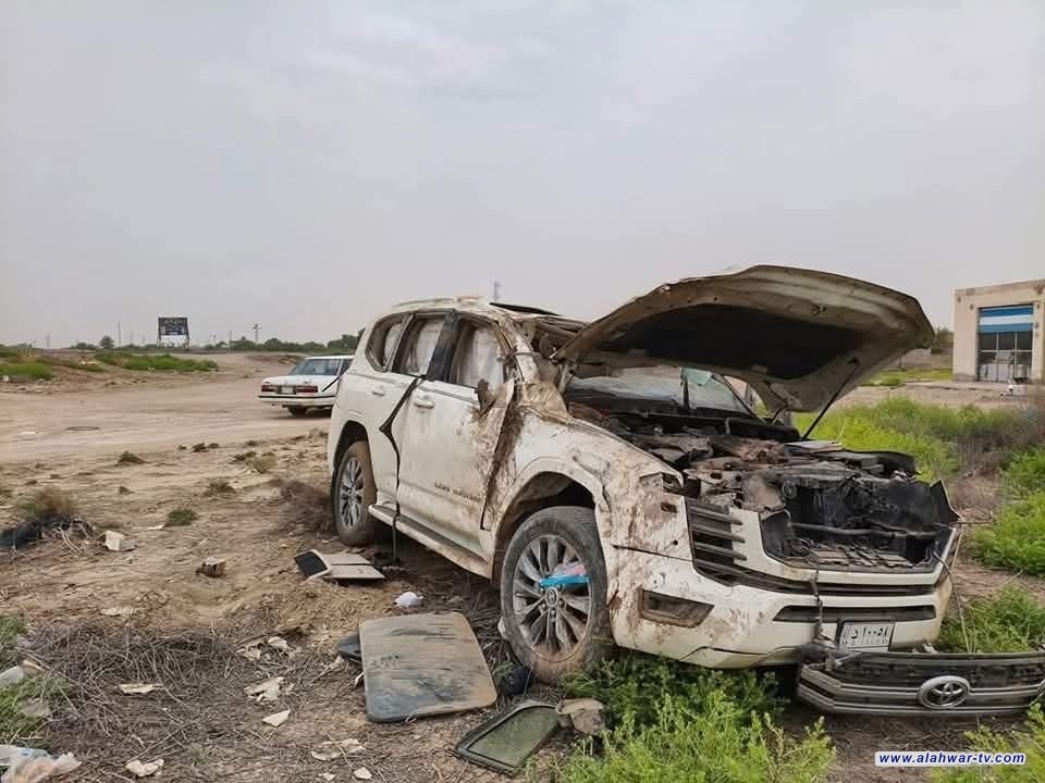 مـ ـصرع شخـ ـصين واصابة شخص اخر في حادث انقلاب مركبتهم على الطريق العام شمال ذي قار