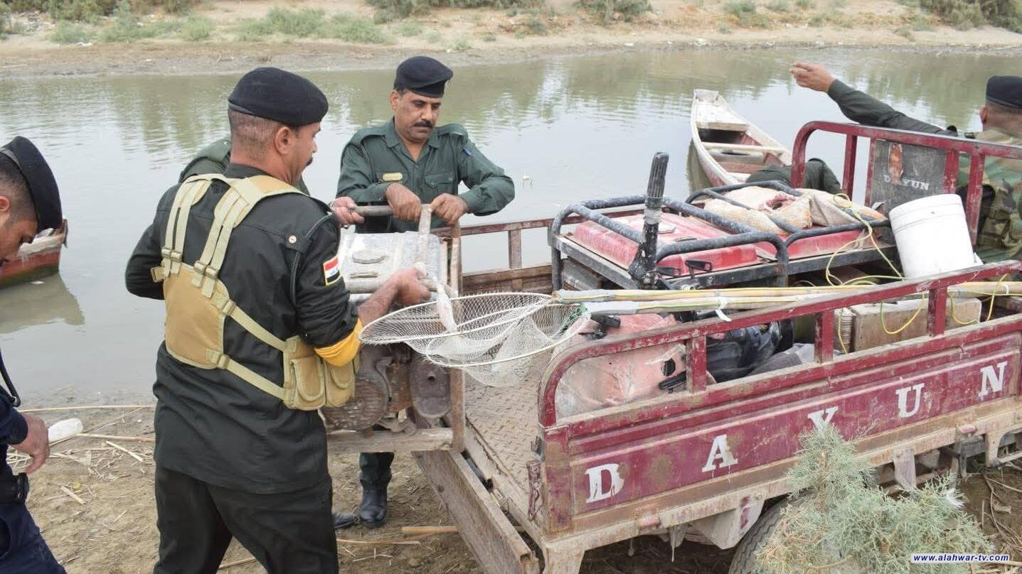 شرطة ذي قار تعتقل 5 متهمين بالصيد الجائر في أهوار كرمة بني سعيد