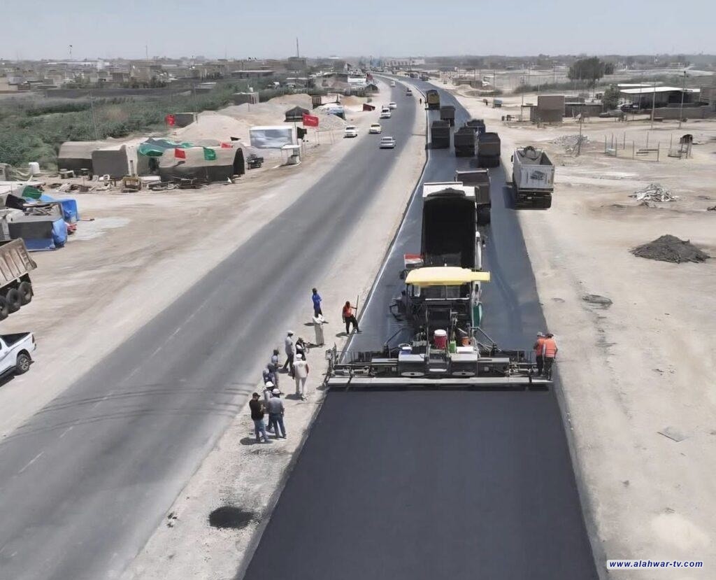 85% نسبة إنجاز الممر الثاني لطريق بتيرة فجر آل بدير في ذي قار والديوانية