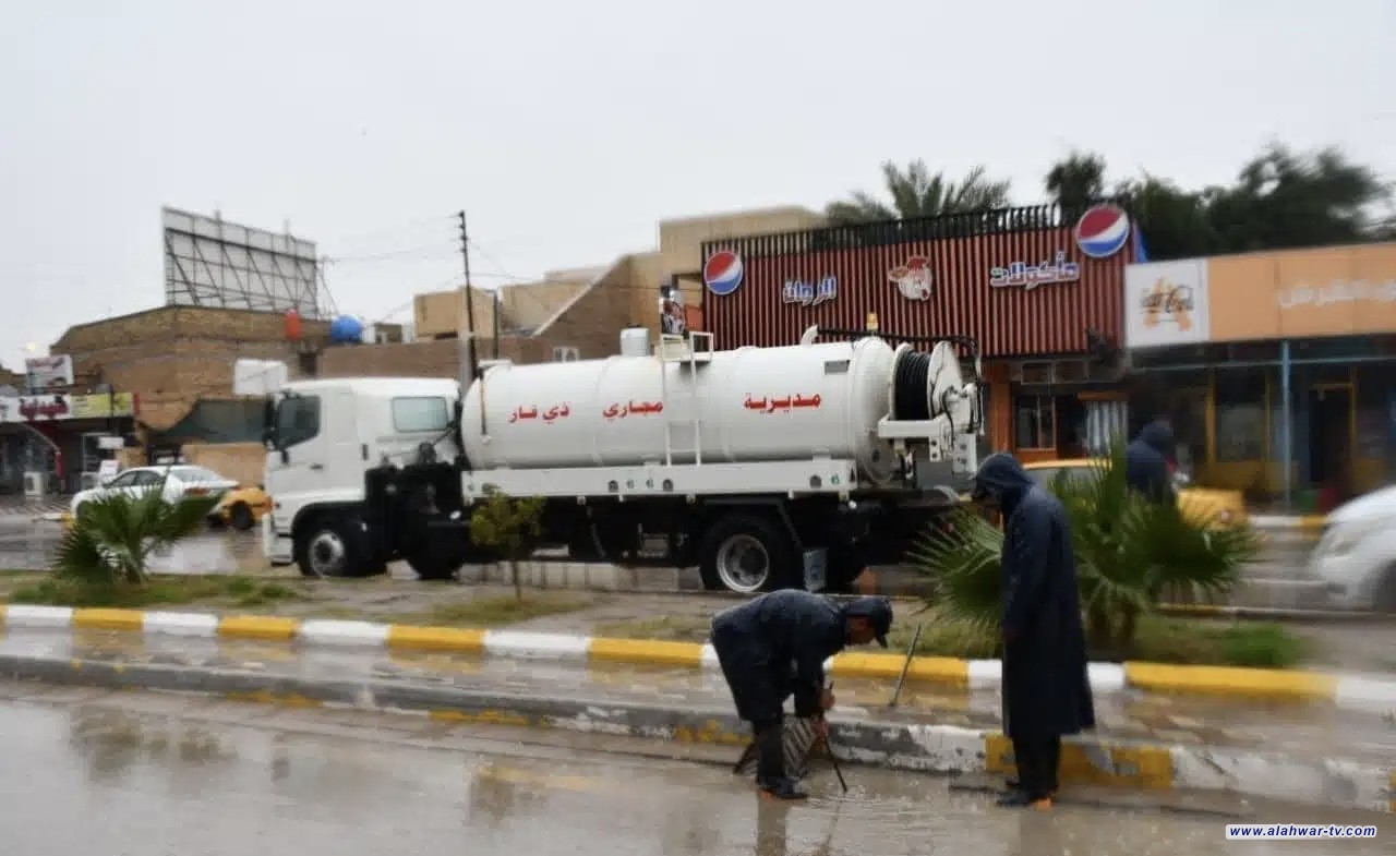 مجاري ذي قار تعلن الاستنفار الكامل استعداداً لموجة الأمطار طبقاً لتوجيهات خلية الأزمة