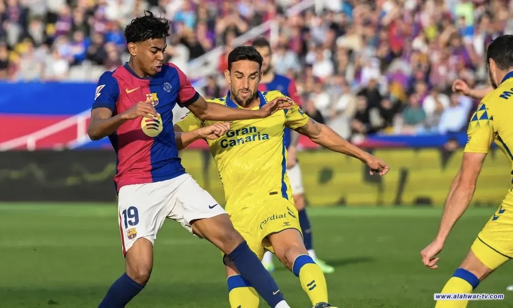 الدوري الإسباني.. لاس بالماس يضرب برشلونة بثنائية في احتفالات التأسيس