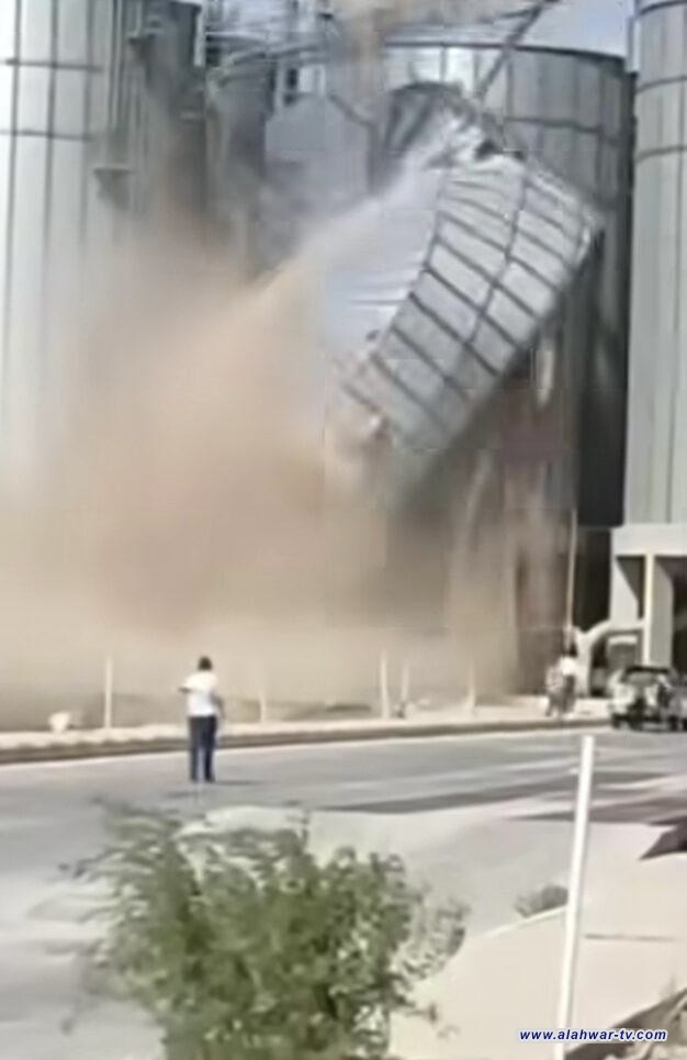 انهيار أحد مخازن الحبوب في سايلو الشطرة المعدني