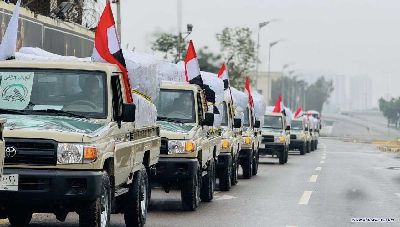 قافلة خدمية من الحشد الشعبي تتوجه لإغاثة مستشفى الرشاد