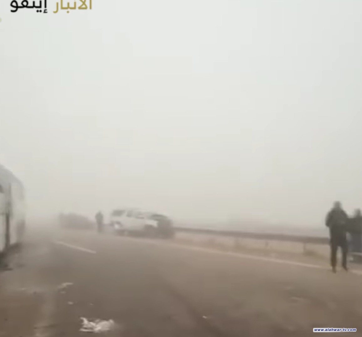 حادث مروع على طريق البصرة   ذي قار بسبب الضباب الكثيف