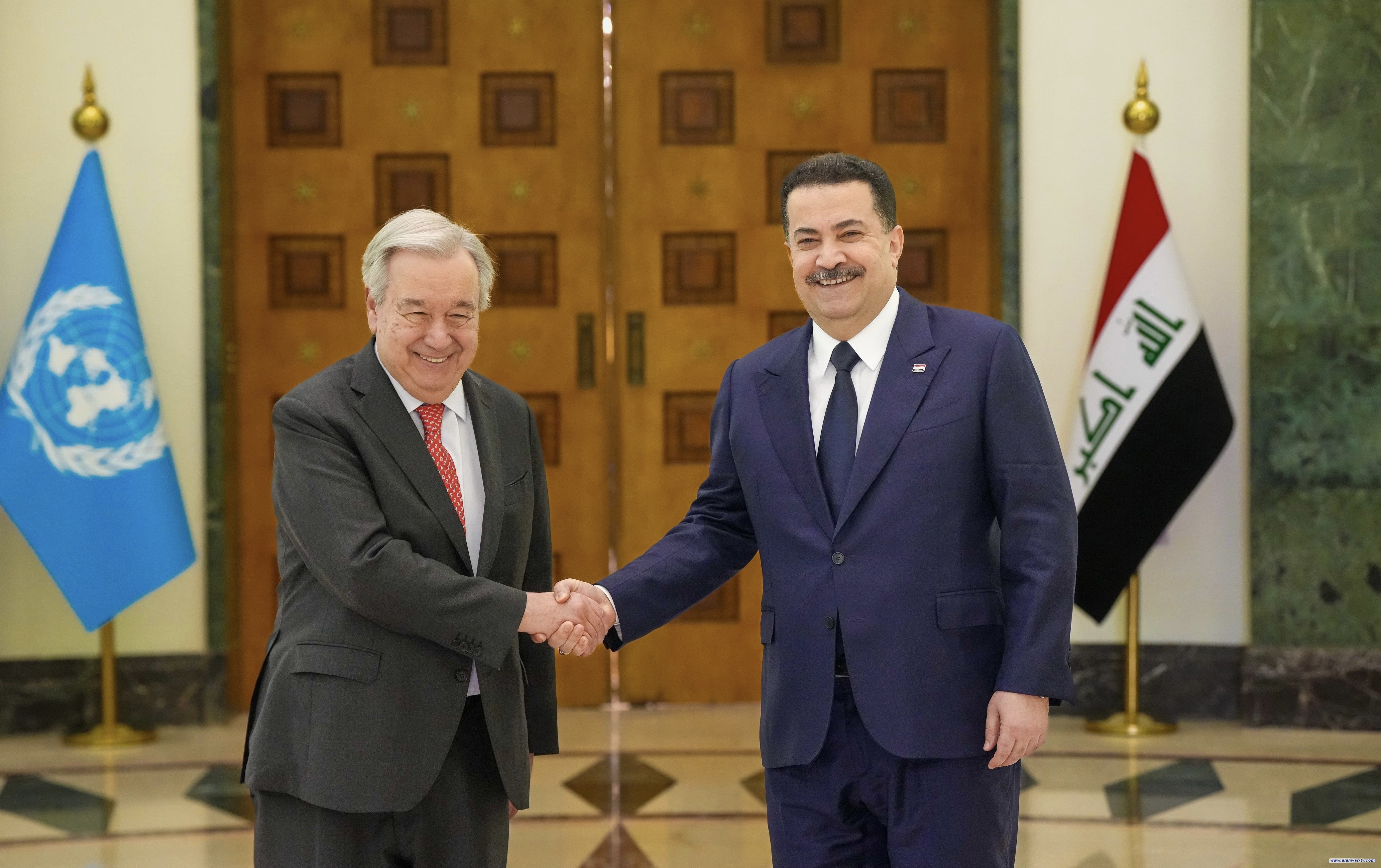 بدء مراسيم الاستقبال الرسمي للأمين العام للأمم المتحدة