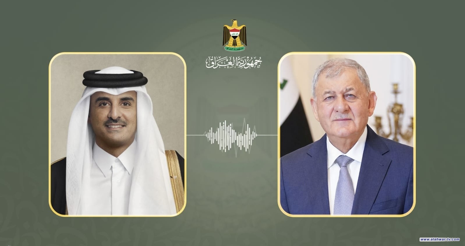 رئيس الجمهورية وأمير قطر يؤكدان على ضرورة وقف العدوان والانتهاكات في قطاع غزة