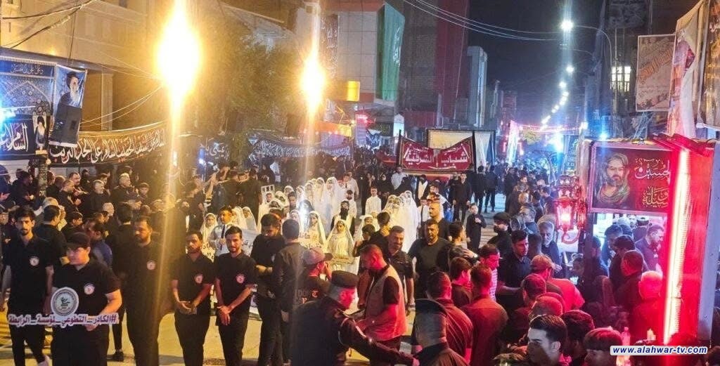 بالصور: الناصرية تُحيي ليلة الثامن من المحرم بمواكب عزاء