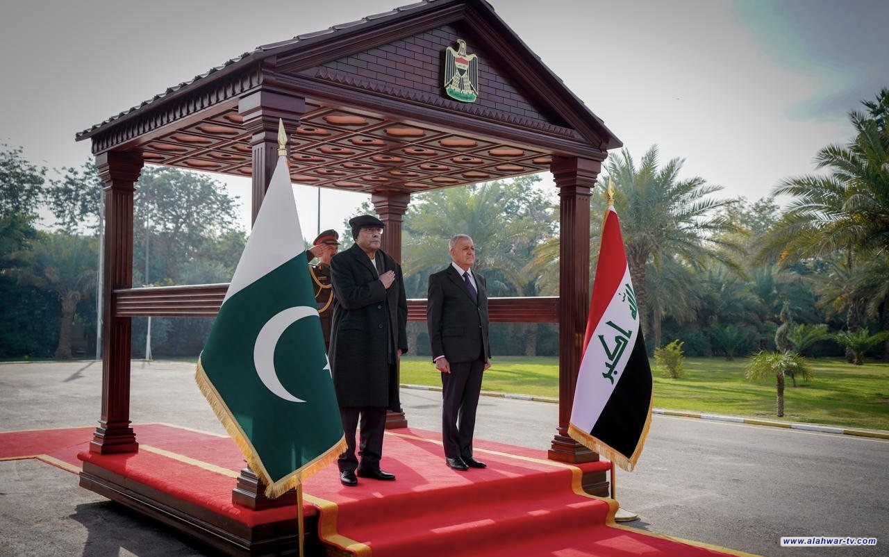 رئيس الجمهورية يستقبل الرئيس الباكستاني الذي يجري زيارة رسمية إلى العراق