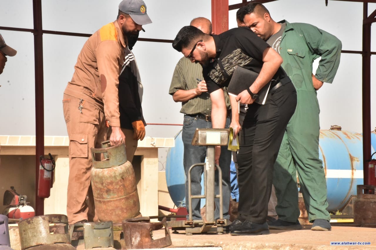 مدير فرع غاز ذي قار يجري جولة ميدانية لمعامل الغاز الاهلية في محافظة ذي قار