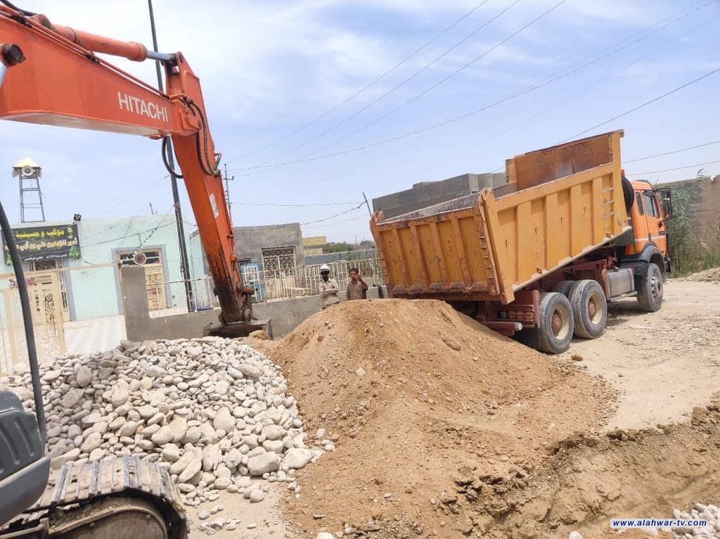 نفط ذي قار تباشر بعددٍ من المشاريع الخدمية في قضاء النصر شمالي المحافظة