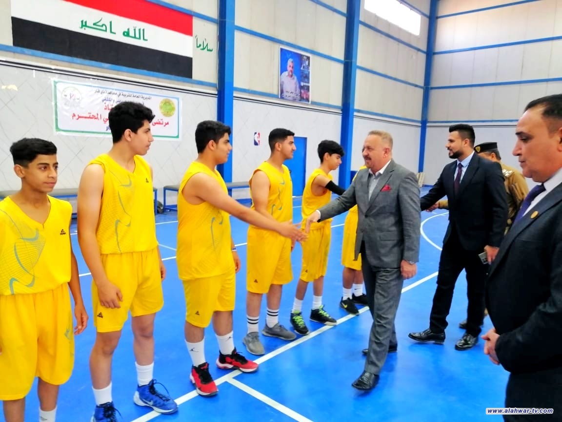 نائب محافظ ذي قار  ماجد العتابي يفتتح قاعة الشهيد حيدر كامل برهان للألعاب الرياضية