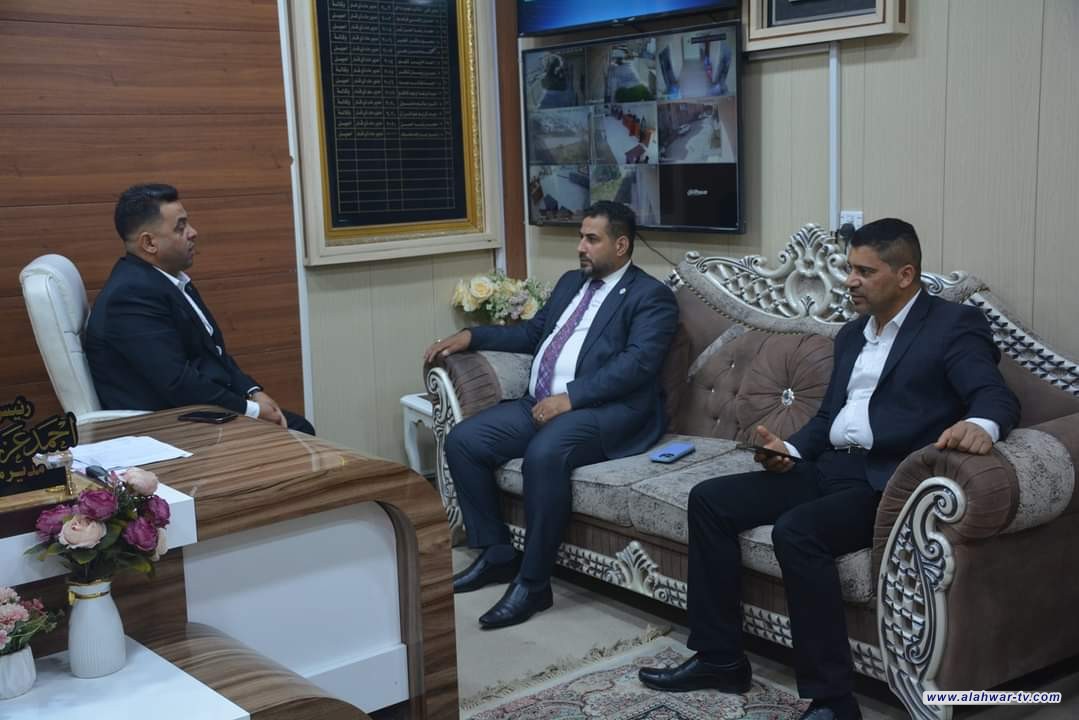 مدير ماءً ذي قار  يستقبل رئيس نقابة المهندسين لفرع ذي قار حميد التميمي