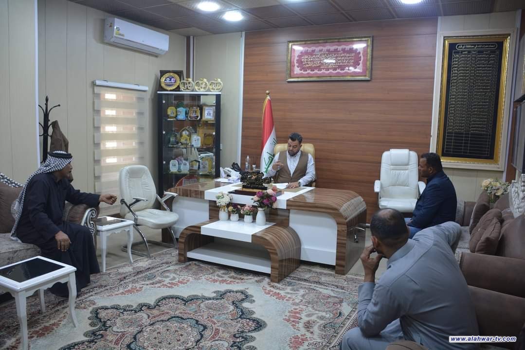 مديـر ماء ذي قـار يستقبل قائممقام قضـاء الچبايش للتباحث حول الخدمات المتعلقة بقطـاع الماء